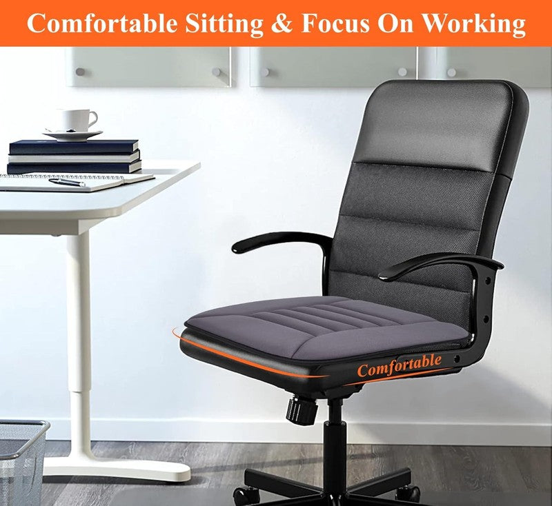 Car Seat Cushion 1.2" Memory Foam for Car & Office Chair – Dark Grey2