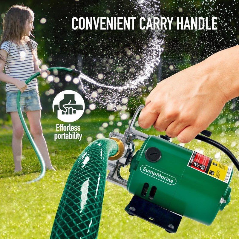 Water Transfer Pump, 115V 330 Gallon per Hour   Portable Electric Utility Pump w6