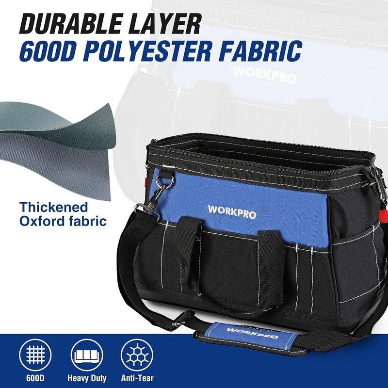 16-Inch Wide Mouth Tool Bag with Water Proof Molded Base3