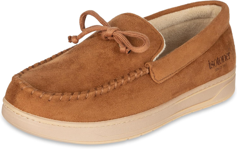 Men’s Microsuede Moccasin Slippers Memory Foam Slip On Indoor Outdoor0