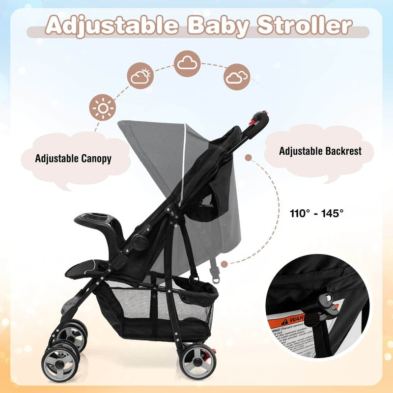Foldable Lightweight Baby Stroller Travel Pushchair 0-36 Months Age Group 13 Lbs4