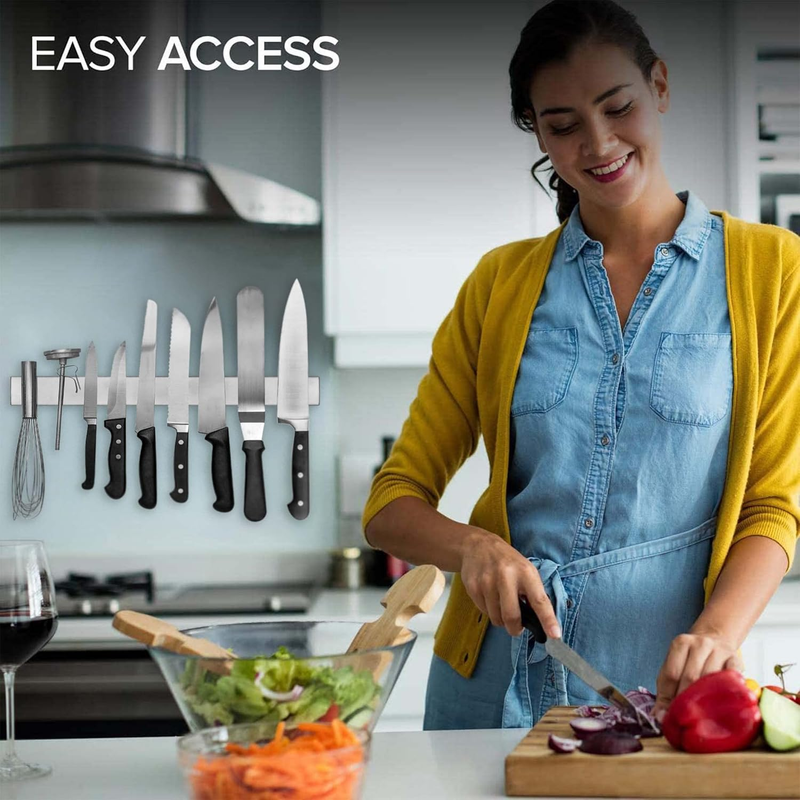 18 Inch Stainless Steel Magnetic Knife Bar   Use as Knife Holder, Rack, Strip, K6