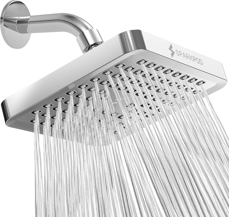 Shower Head - High Pressure Rain - Premium Quality Luxury Design - 1-Min Install0