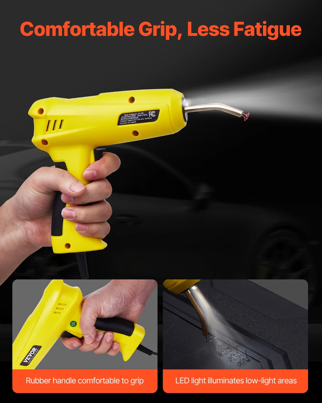 Plastic Welding Kit, 220W Plastic Welder Gun with 1200PCS Hot Staples & 76PCS We5