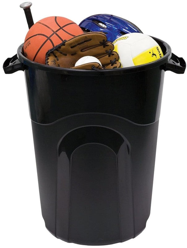 32 Gal Heavy Duty Plastic Trash Can w/ Lid & Handles for Indoor Outdoor Use1