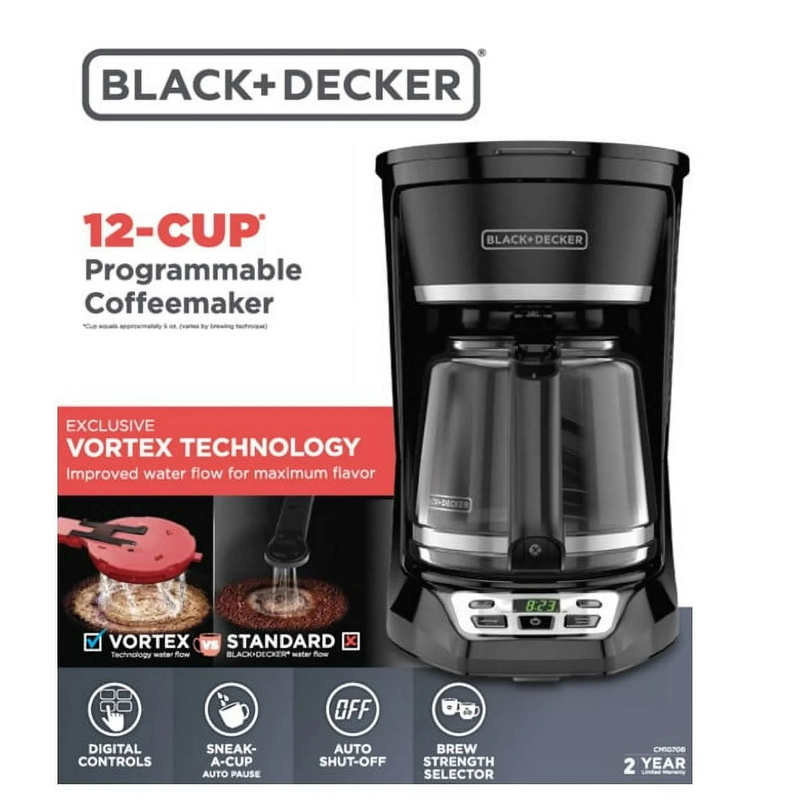 Programmable 12-Cup Drip Coffee Maker with Custom Brew Strength, Black3