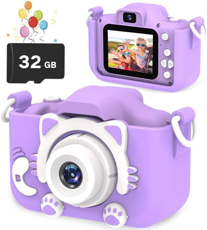 Kids Selfie Digital Camera Toy w/ 32GB SD Card HD Video Ages 3 98