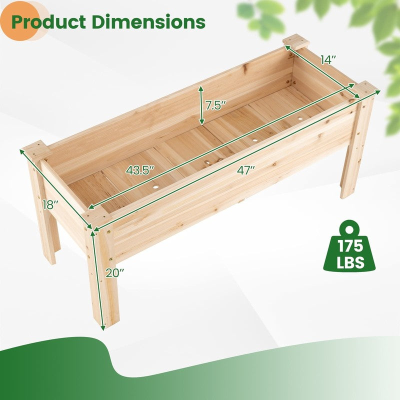 Raised Garden Bed Elevated Planter Box Wood for Vegetable Flower Herb2