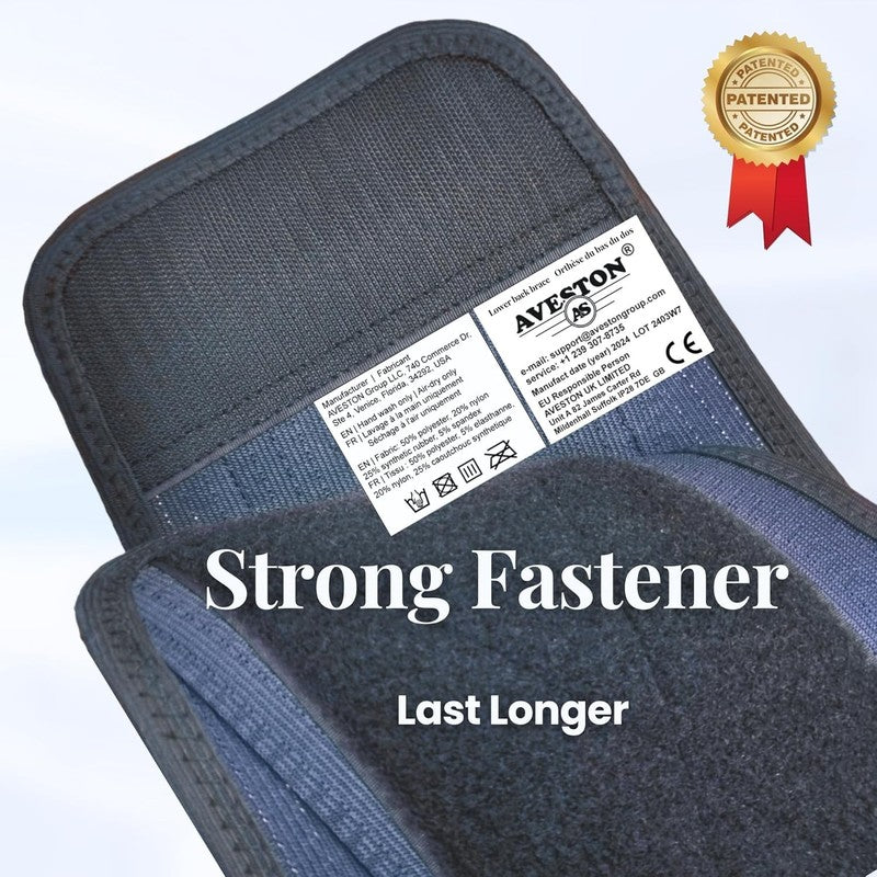 Back Support Brace Large 38 45"   Adjustable Lumbar Belt, 6 Ribs, Unisex6