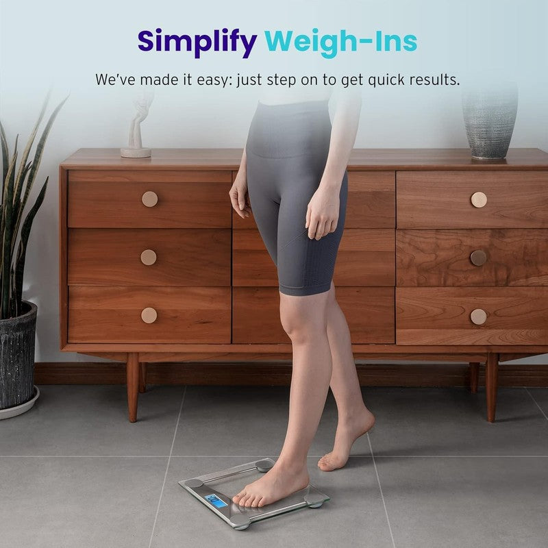 High Precision Digital Bathroom Scale with Large Blue LCD, 400 lbs Capacity5