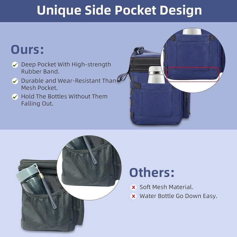 Expandable Insulated Lunch Bag 16L/24 Cans Blue Tactical Cooler3