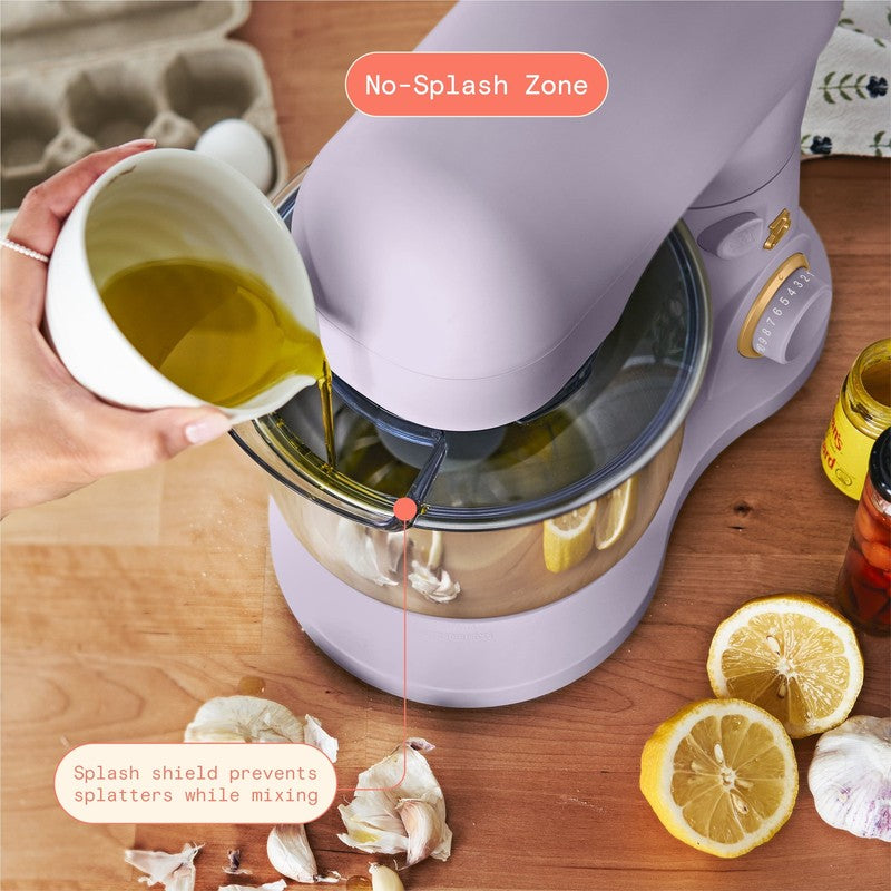 3.5 Qt Stand Mixer Lavender w/ Flat Beater Dough Hook & Wire Whisk5