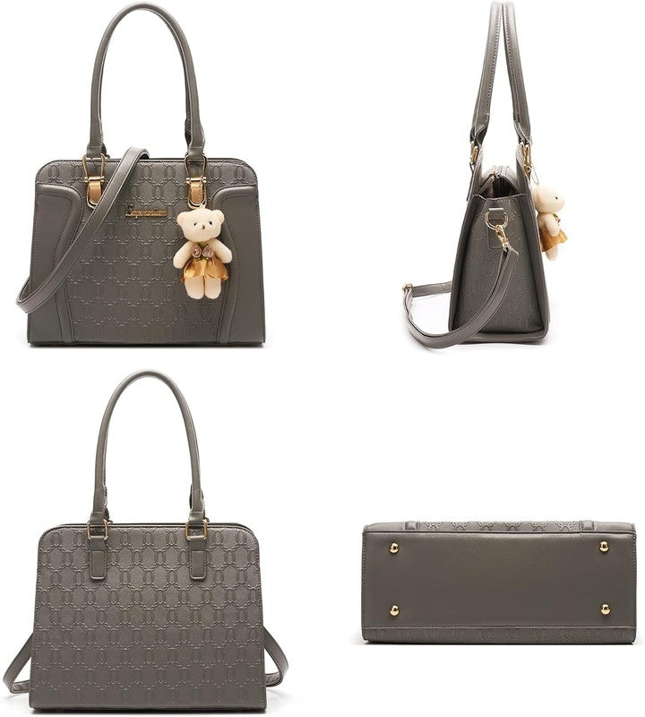 Women Fashion Handbag Set 4PCS Tote Shoulder Top Handle Satchel Purse1