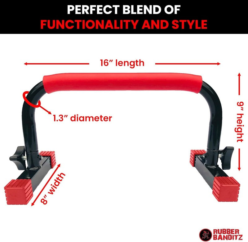Parallette Parallel Bars & Dip Station Home Gym L Sit Push Up Dips Handstand7
