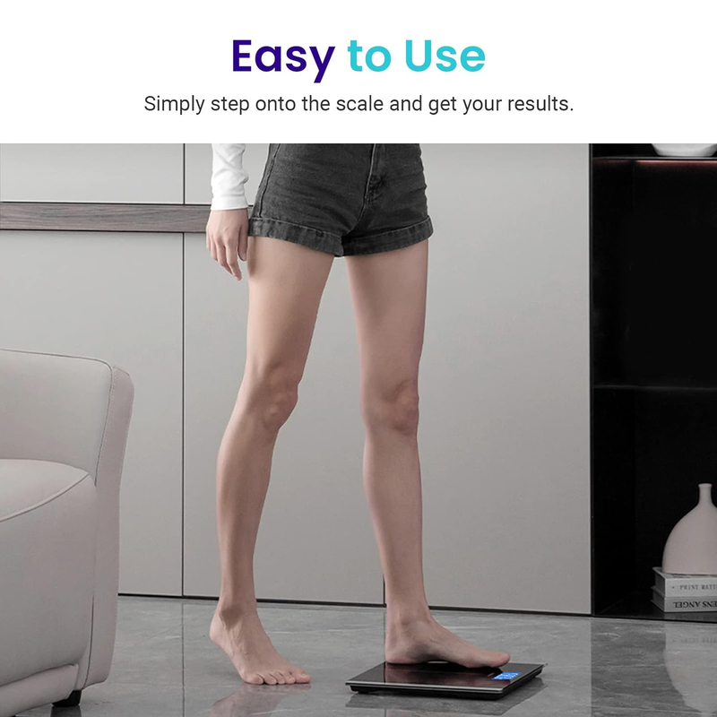 Bathroom Scale Digital Body Weight 400lb High Accuracy LCD Tempered Glass5