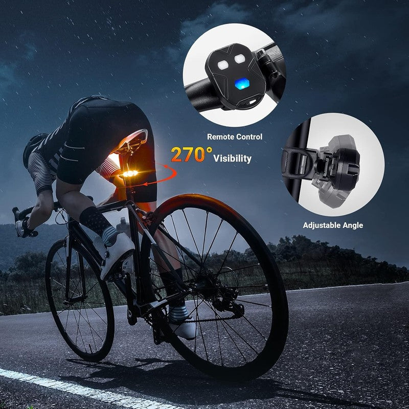Bike Tail Light with Turn Signals Wireless Remote Control Waterproof Bicycle Rea4