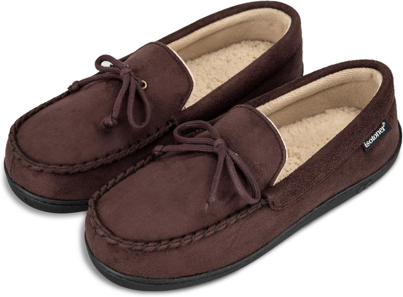 Men’s Microsuede Moccasin Slippers Memory Foam Slip On Indoor Outdoor2