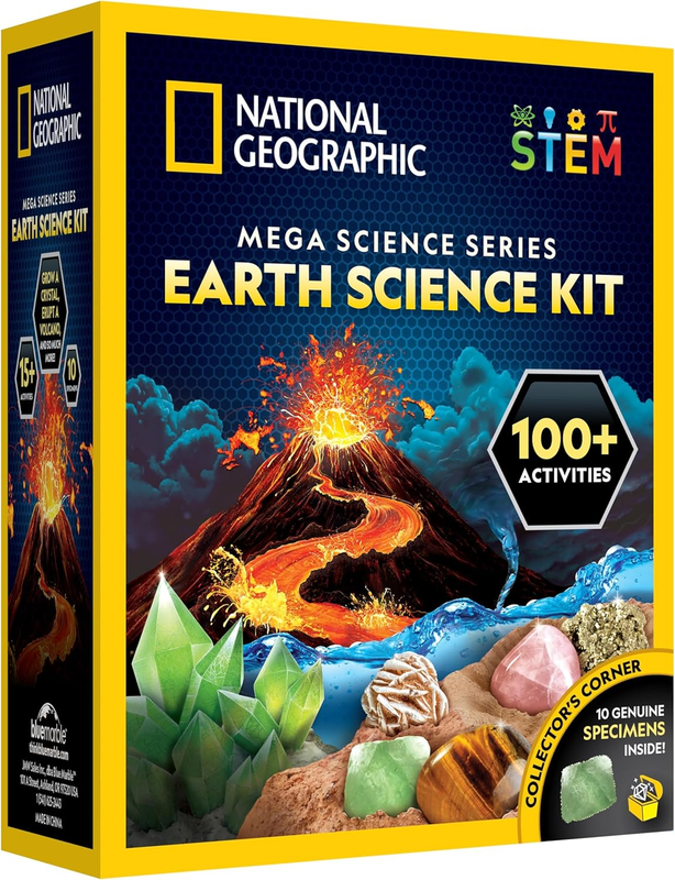 National Geographic Earth Science Kit 100+ Experiments STEM Crystal Volcano8