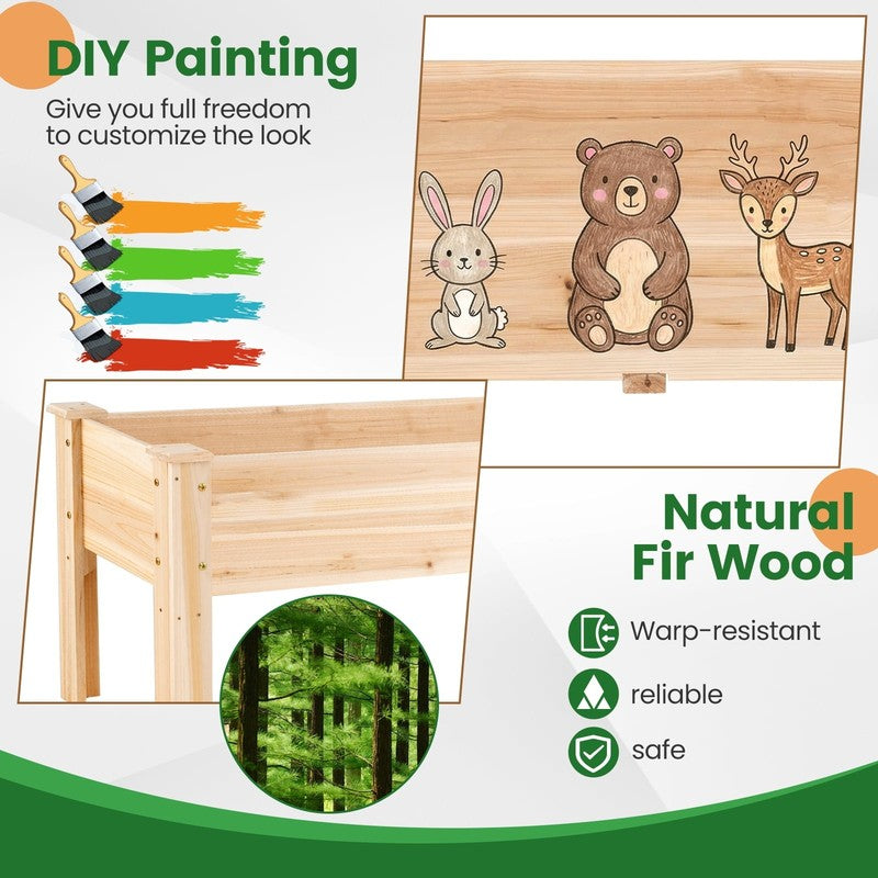 Raised Garden Bed Elevated Planter Box Wood for Vegetable Flower Herb5