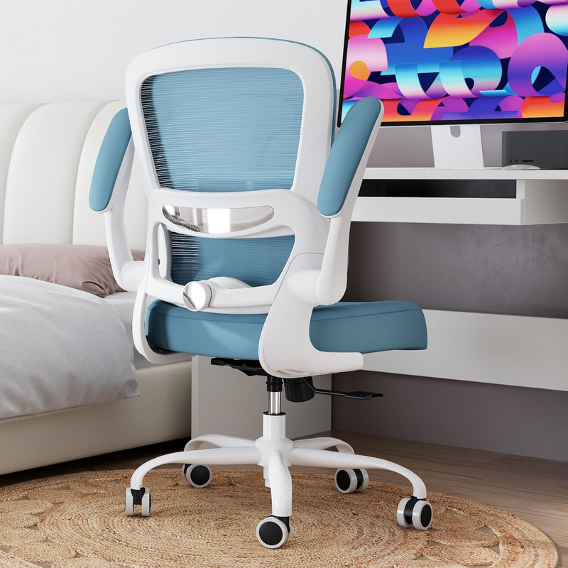 Ergonomic Office Chair Mesh Desk Chair Adjustable Executive Computer Sky Blue2