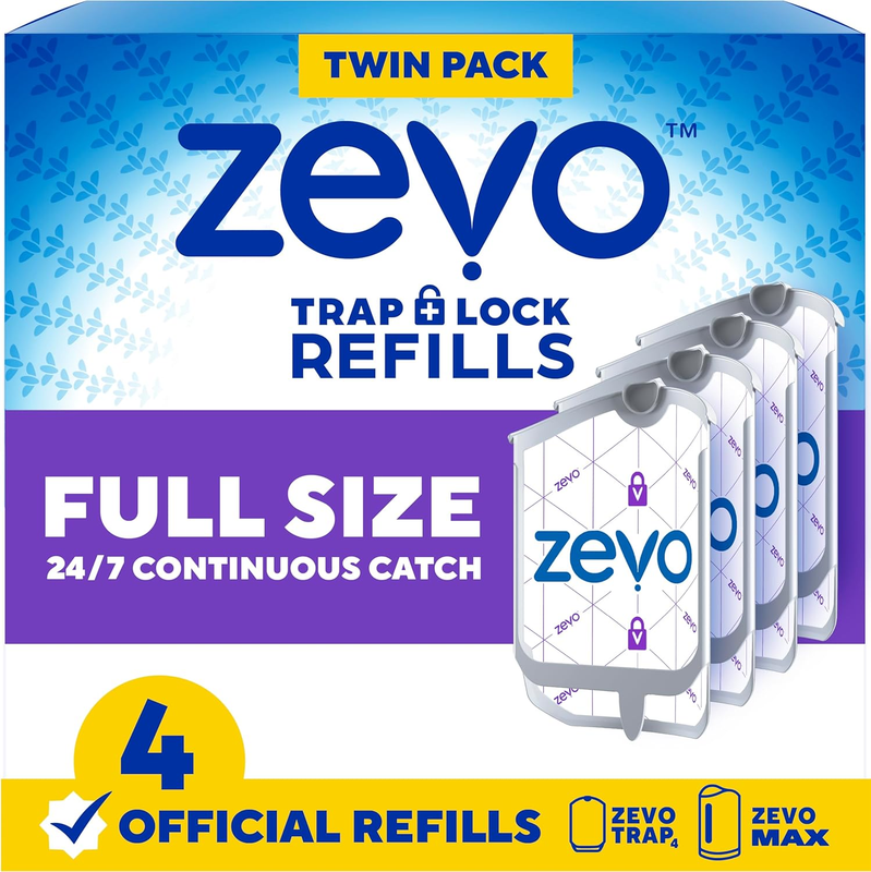 Flying Insect Trap 4 Pack Official Refill Cartridges w/ Trap+Lock Technology10