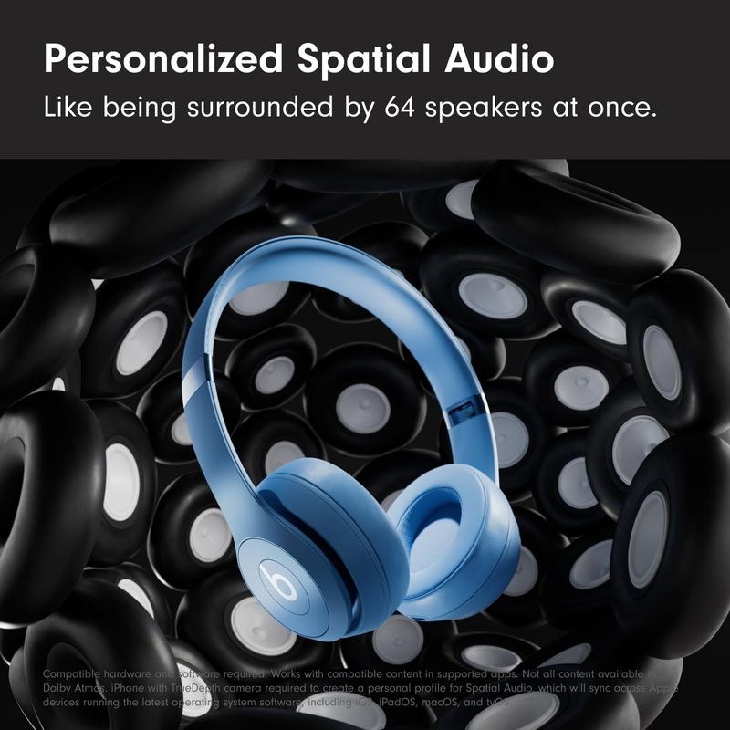 Solo 4 Wireless On-Ear Bluetooth Headphones 50Hr Battery Slate Blue3