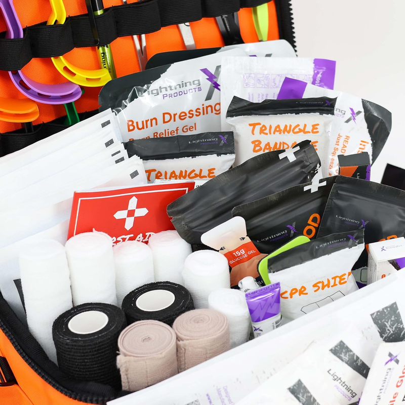 Lightning X EMT Bag LXMB25 Fully Stocked 240+ EMS Trauma Kit Orange3