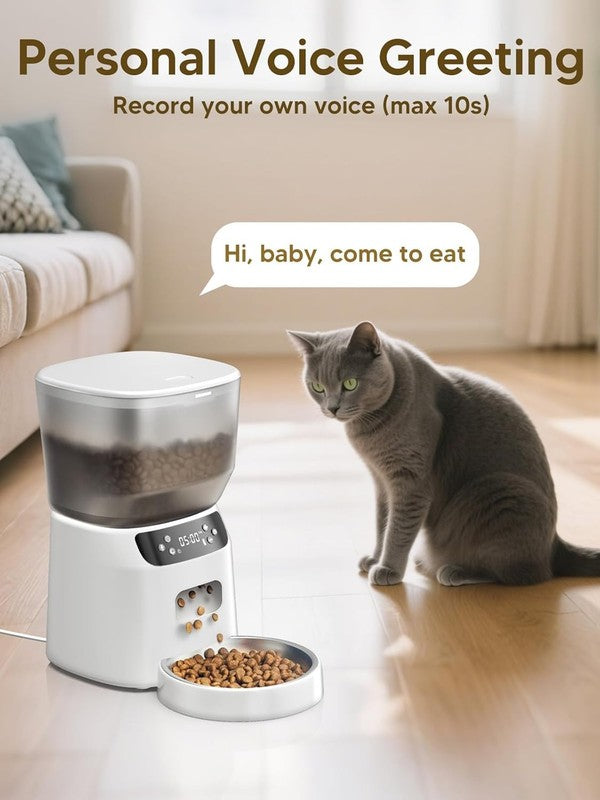 Automatic Cat Feeder and Water Fountain, 4L Pet Food Dispenser with 2L Filter3
