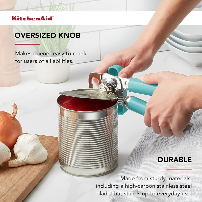 KitchenAid Classic Can Opener Bottle Opener Stainless Steel Aqua Sky6