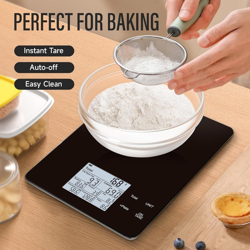 Smart Kitchen Scale with Bluetooth App, High Precision Digital Food Scale for Ba5