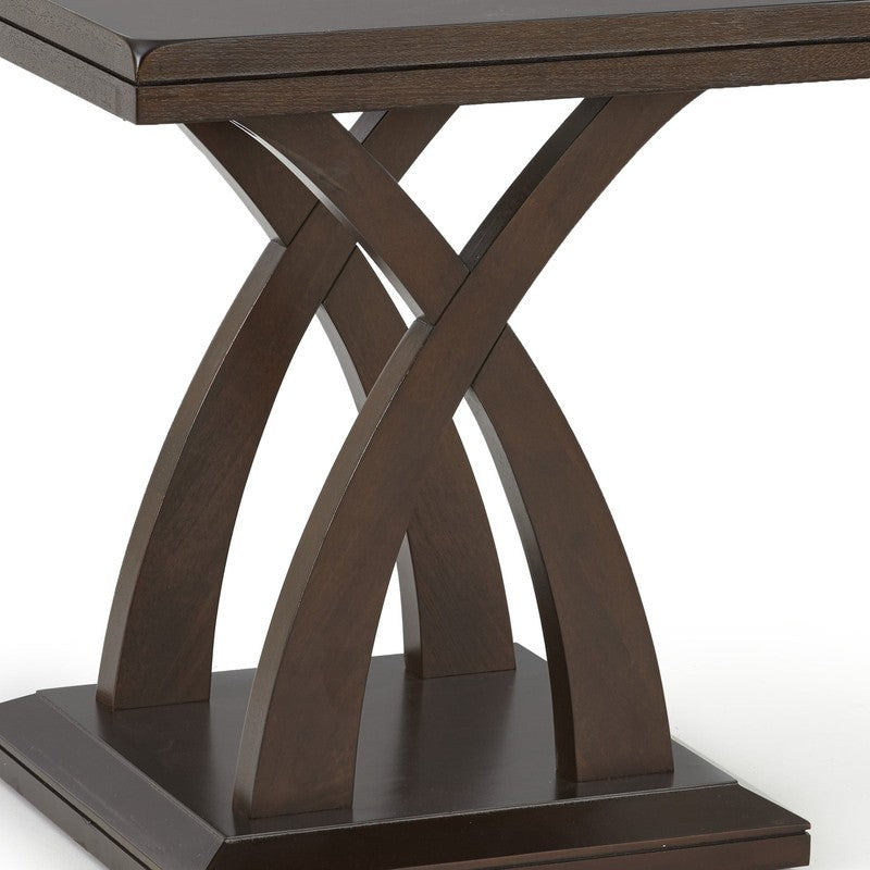Jocelyn Square End Table, Espresso Cherry Wood3