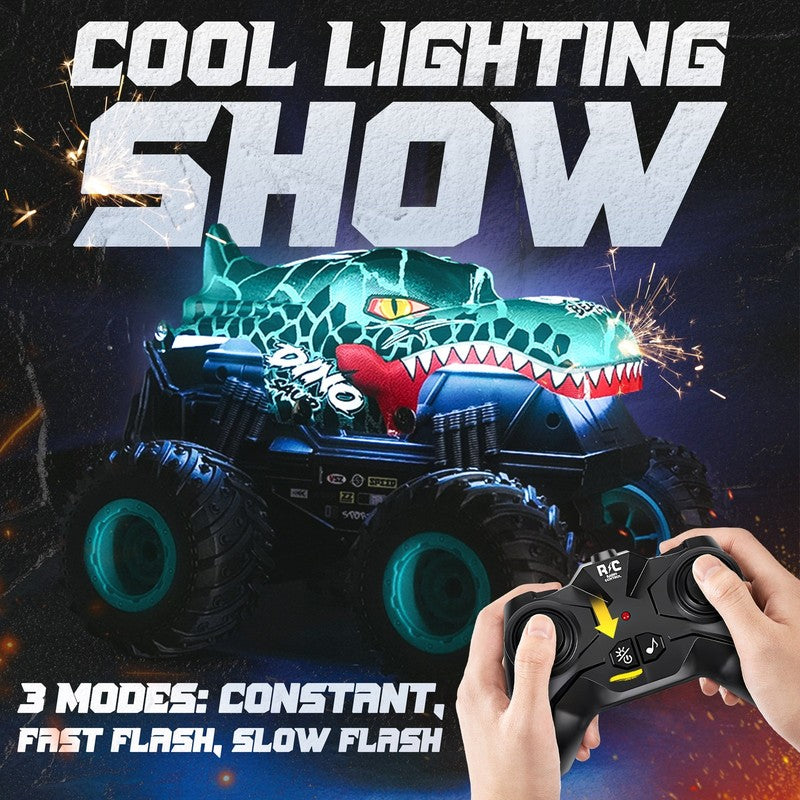 Remote Control Cars for Boys, 1:20 RC Monster Trucks with Lights, All Terrain St2