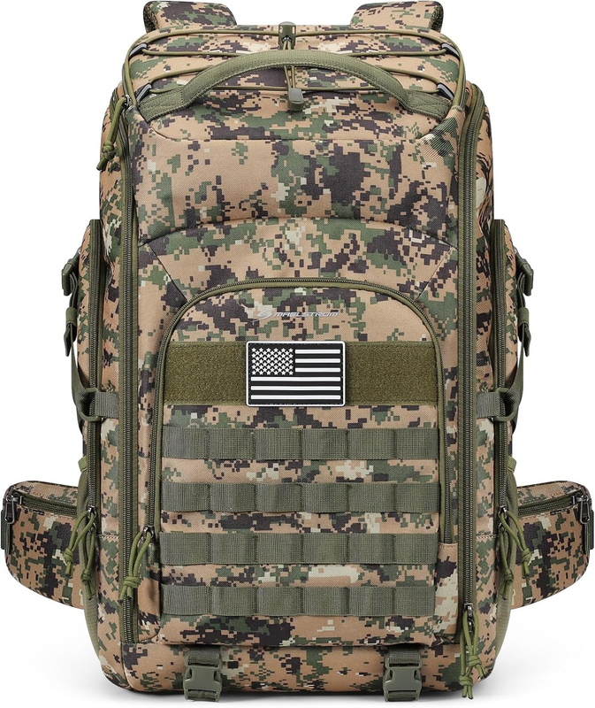 Tactical Backpack 40L Men Hiking Camping Gym Molle Camouflage Green8