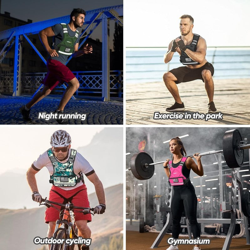 Adjustable Weighted Vest 4 10lb Strength Training Running Walking Unisex8