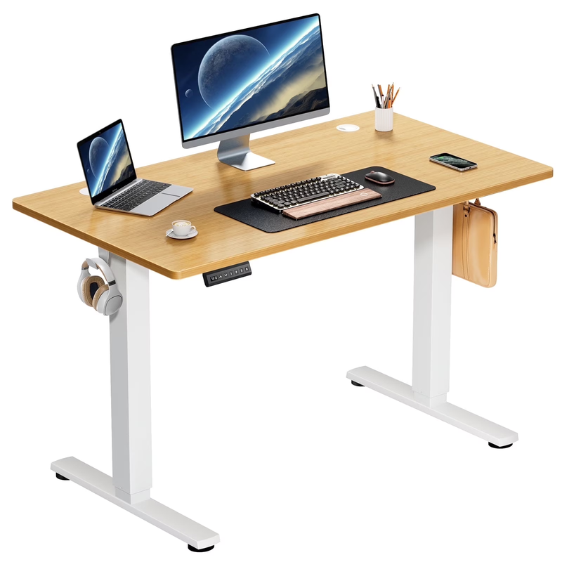 Electric Standing Desk, Height Adjustable Desk, 40 X 24 Inches Ergonomic Stand u10