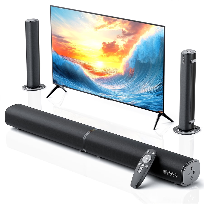 2.2CH 100W Bluetooth 5.0 TV Sound Bar Split Design 3D Surround Sound9