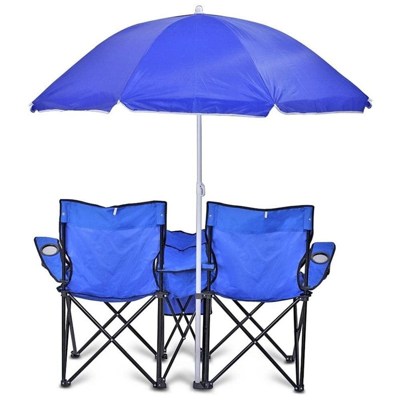 Goteam Portable Folding Chair with Umbrella, Cooler Bag & Carry Case5