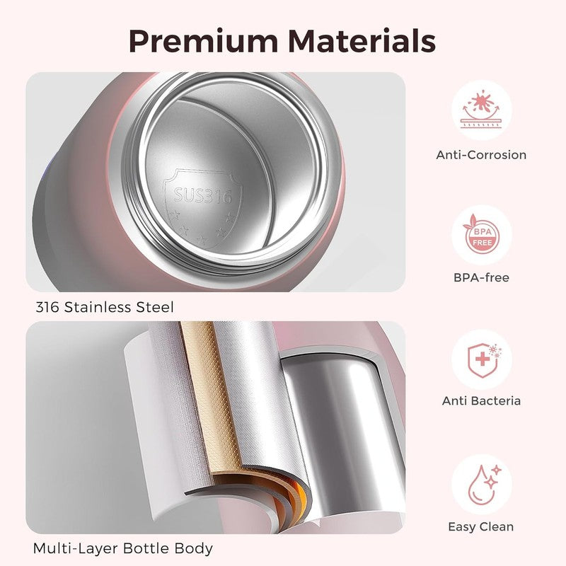 Portable Baby Bottle Warmer Dual Heat Breastmilk Water 12oz Pink6