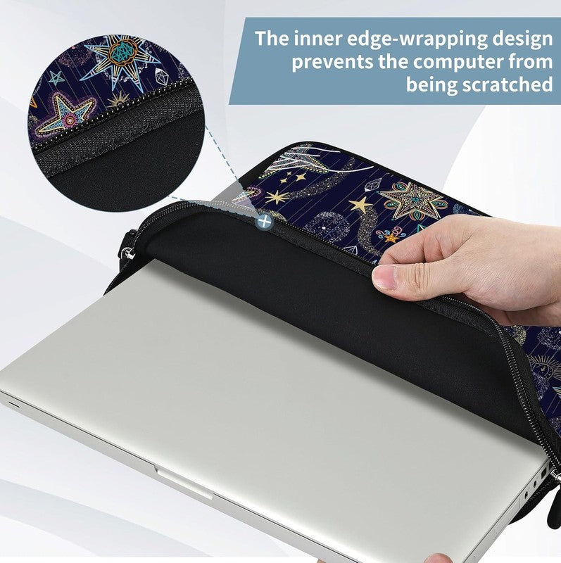 14 15.6 Laptop Sleeve Bag Stars Neoprene Carry Case w/ Handle Pocket6