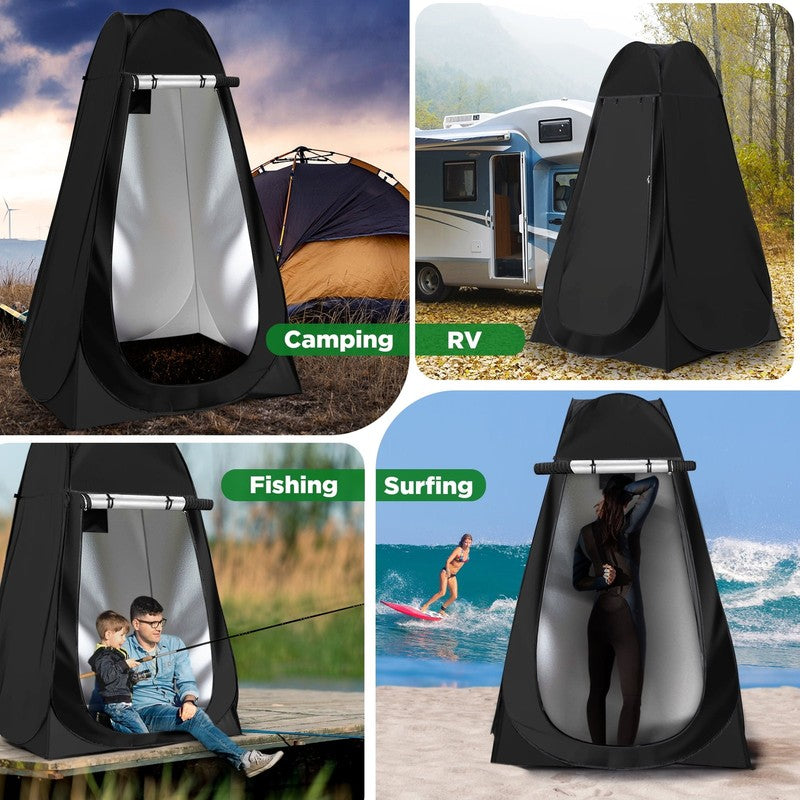 Portable Camping Toilet with Pop-Up Tent – Outdoor Folding Toilet & Shower 4
