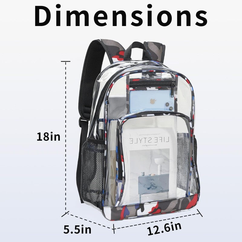 Clear Backpack Heavy Duty Clear Book Bag Large See through Backpack for College2