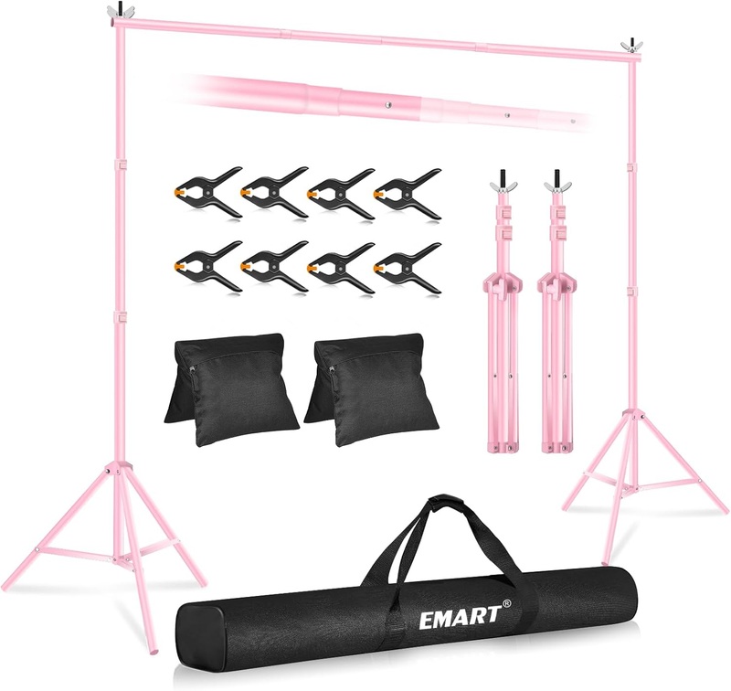 Backdrop Stand 10X7Ft(Wxh) Photo Studio Adjustable Background Stand Support Kit 6
