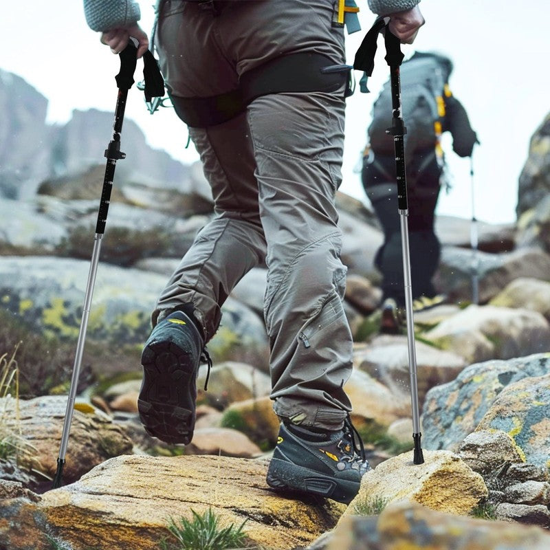 Collapsible Trekking Poles for Hiking   2 Pack Collapsible Aluminum Walking Stic6