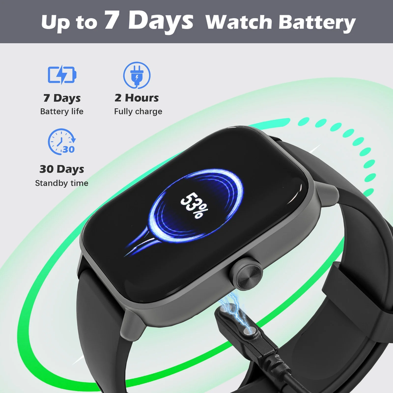 Smart Watch for iPhone Android 1.83" Fitness Tracker IP68 Call Black7
