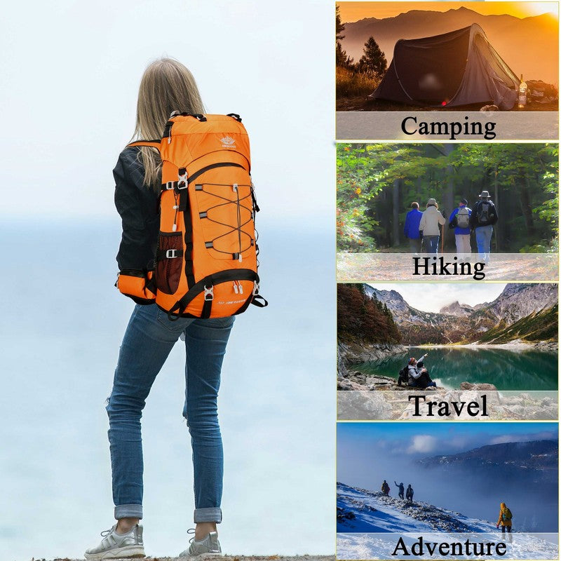 60L Travel Hiking Camping Backpack with Rain Cover, Backpack Water Resistant,Cli6