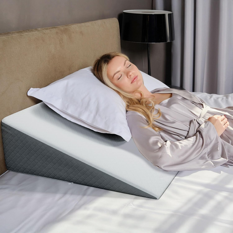 Extra Wide Bed Wedge Pillow 7.5" Sleep Apnea Acid Reflux Relief11