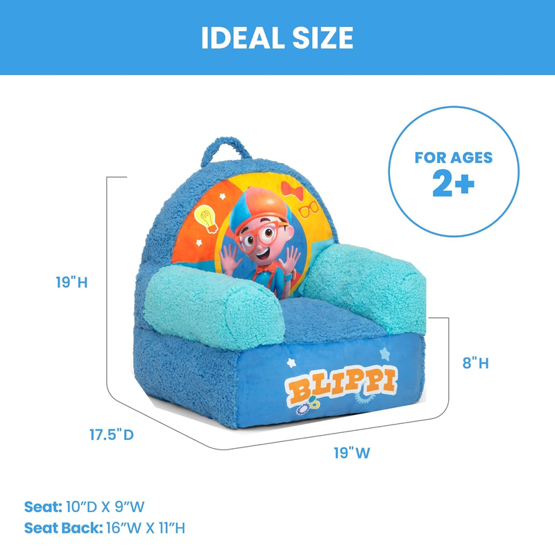   Blippi Cozee Buddy Kids Chair, Blue2