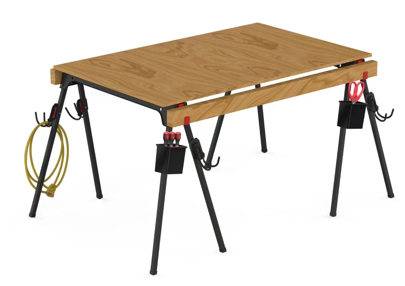 Hyper Stack Foldable Metal Sawhorse Heavy Duty 450lb Capacity3