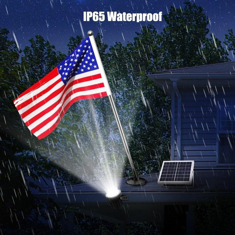 Solar Flag Pole Light, Flagpole Light Solar Powered Outdoor Bright LED 6000K Dus4