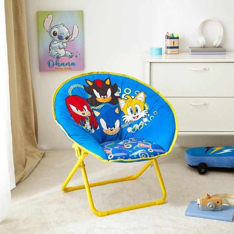 Sonic 23” Kids Folding Saucer Chair Portable Padded Seat Metal Frame Ages 3+1
